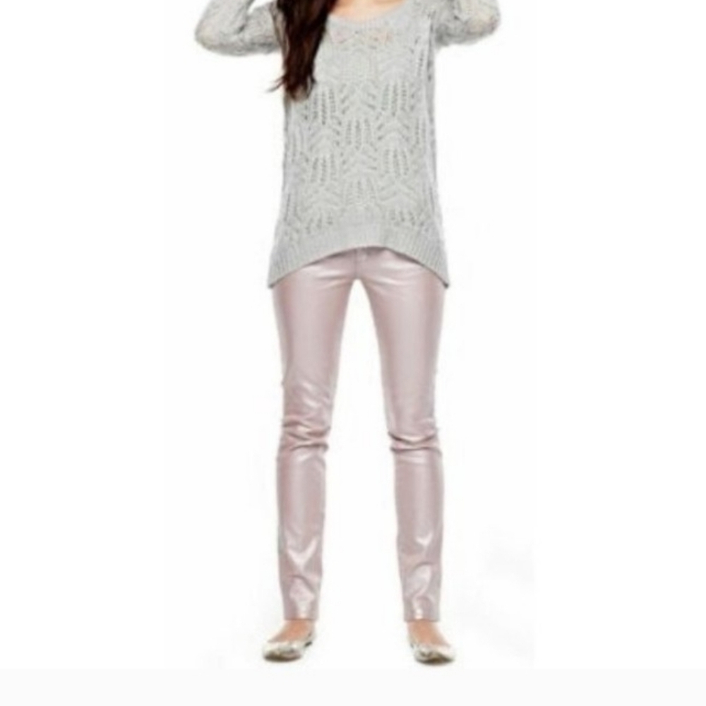 Decree Super Skinny Metallic Pink Pants